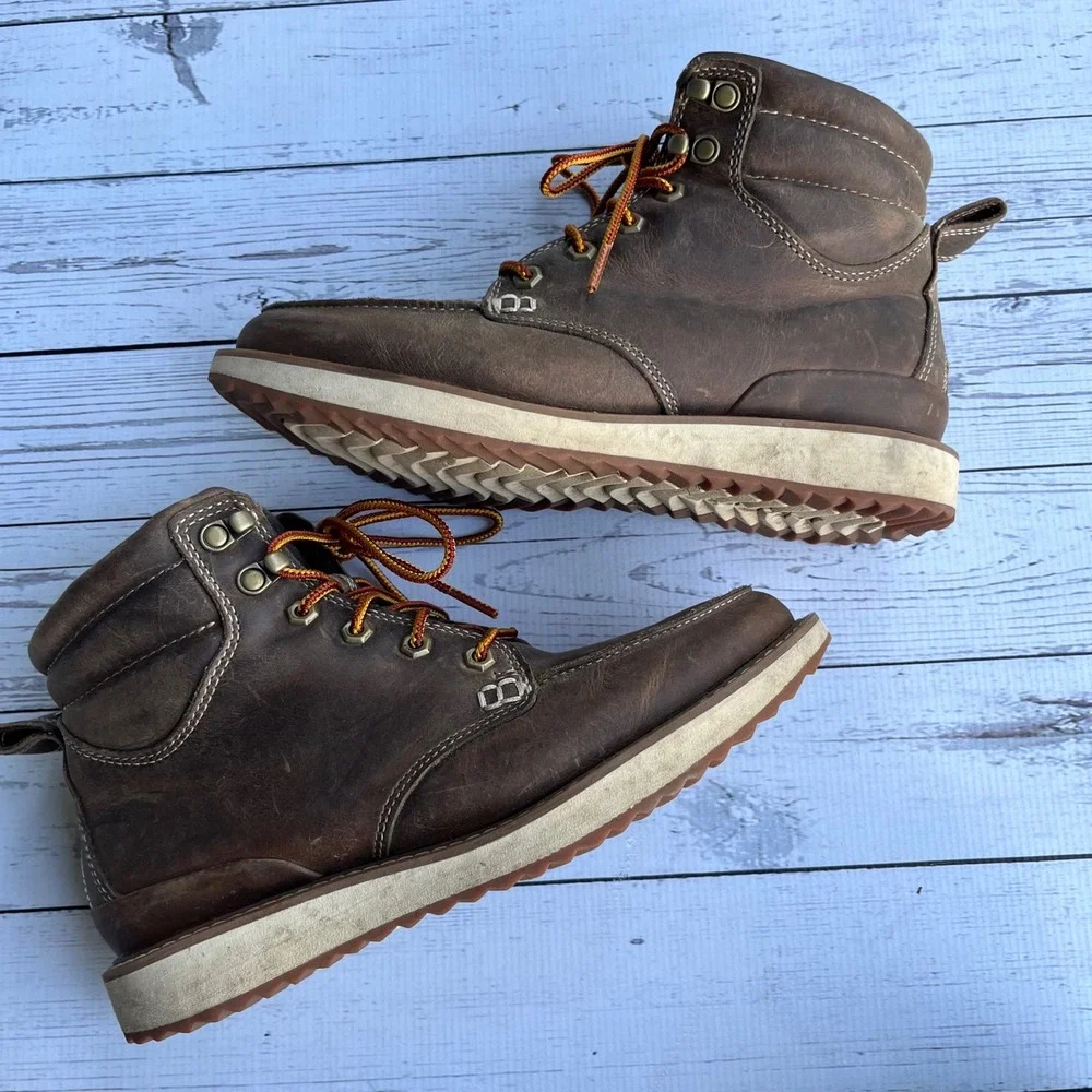 LL Bean Stonington Boots Men 7 Leather Moc Toe Utility Hiking Workwear Outdoor